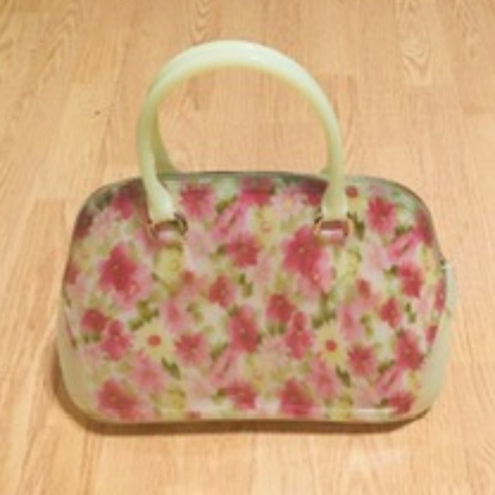 Jade and Floral Handbag